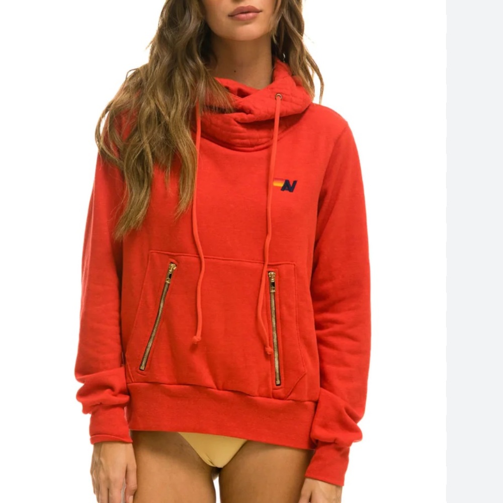 Aviator Nation Ninja Hoodie in Red